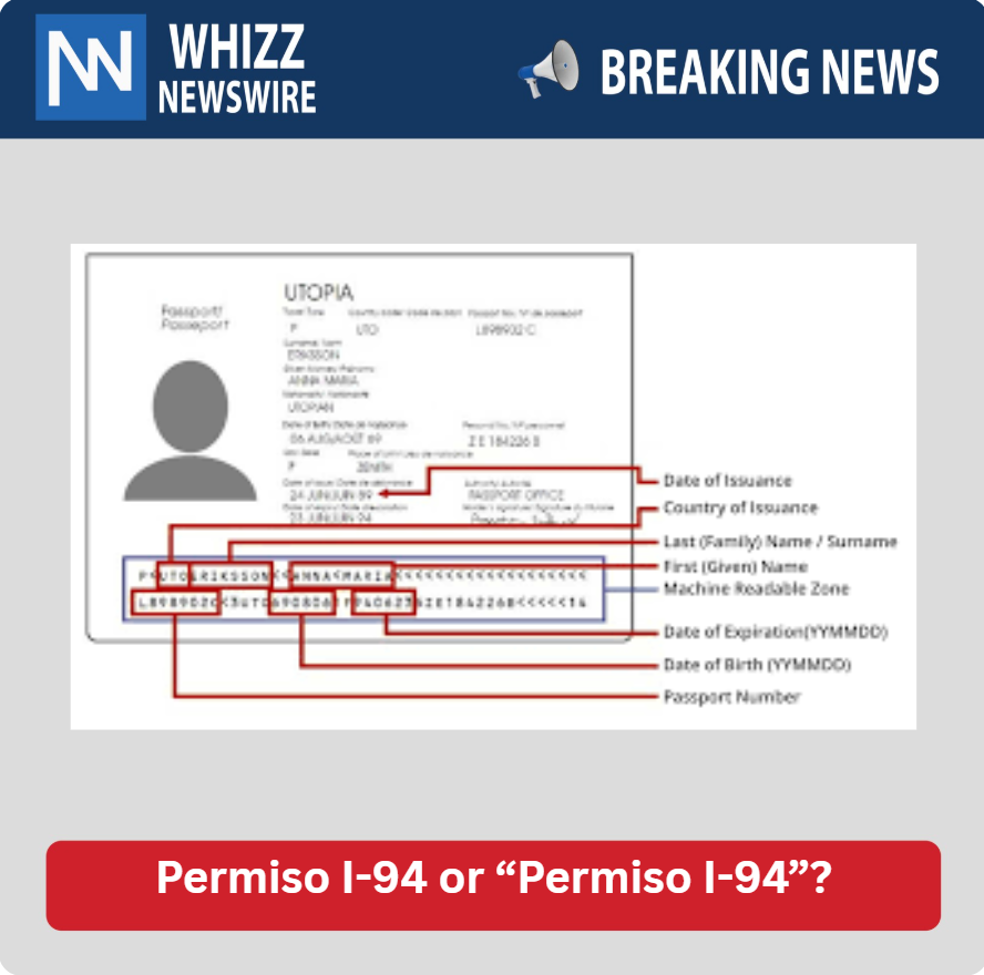 Permiso I-94 or “Permiso I-94”?