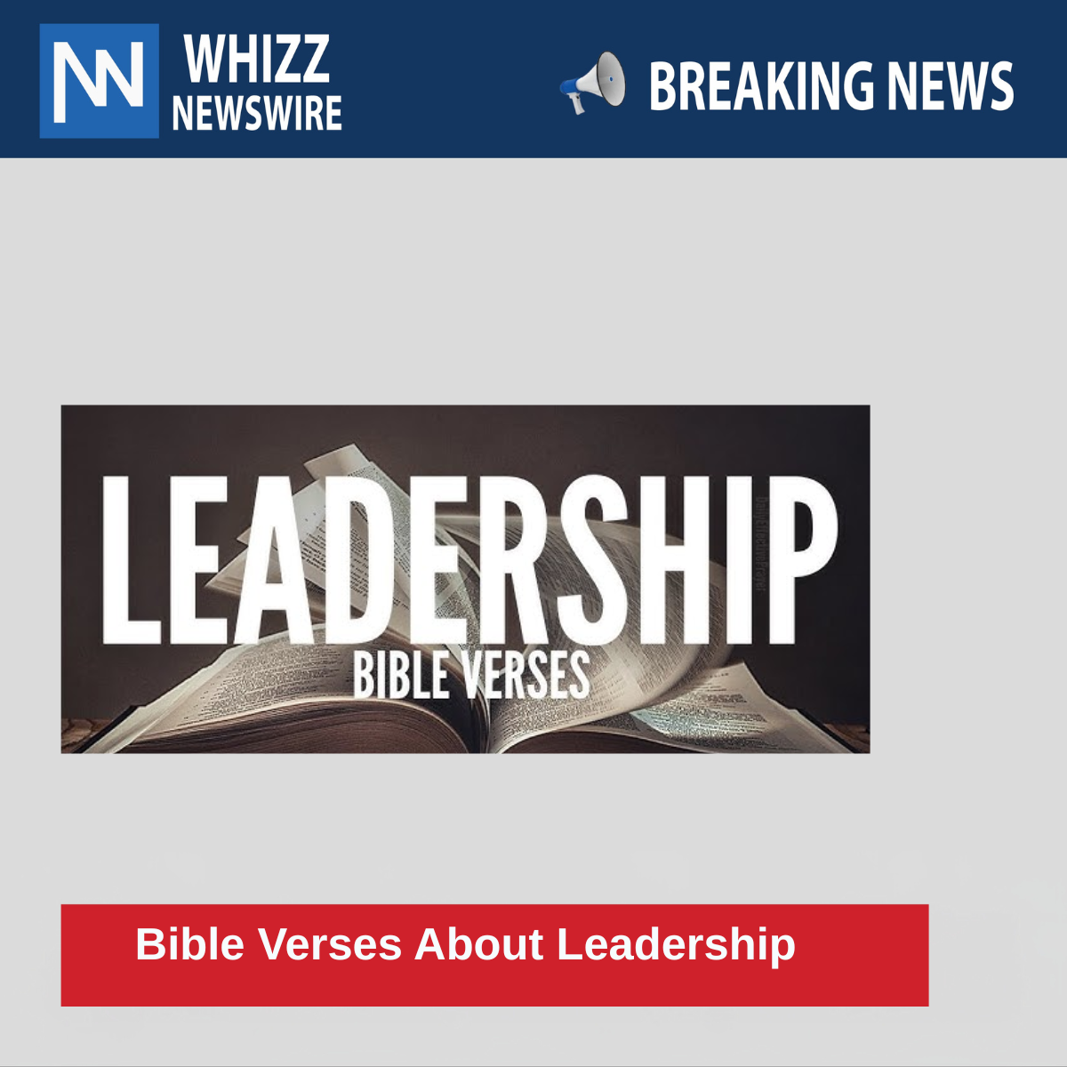 Bible Verses About Leadership